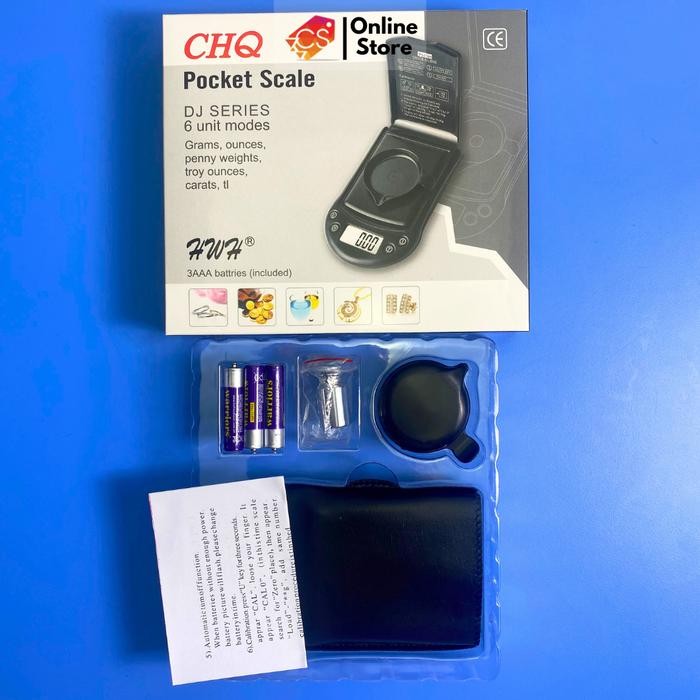CHQ POCKET SCALE TIMBANGAN DIGITAL CHQ 200GR/0,01 DIGITAL SCALE