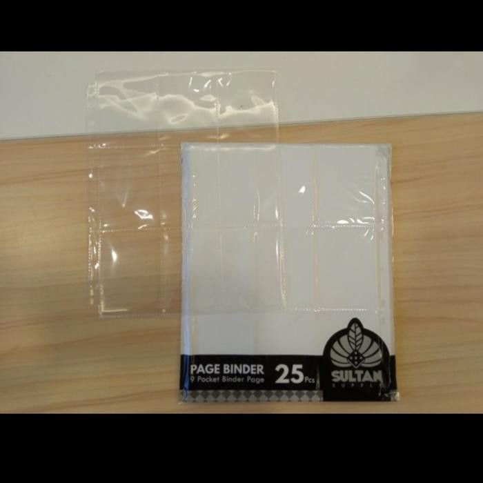 

SULTAN PAGE BINDER 9 POCKET CLEAR ISI 25 POKEMON MTG KPOP KODE 238