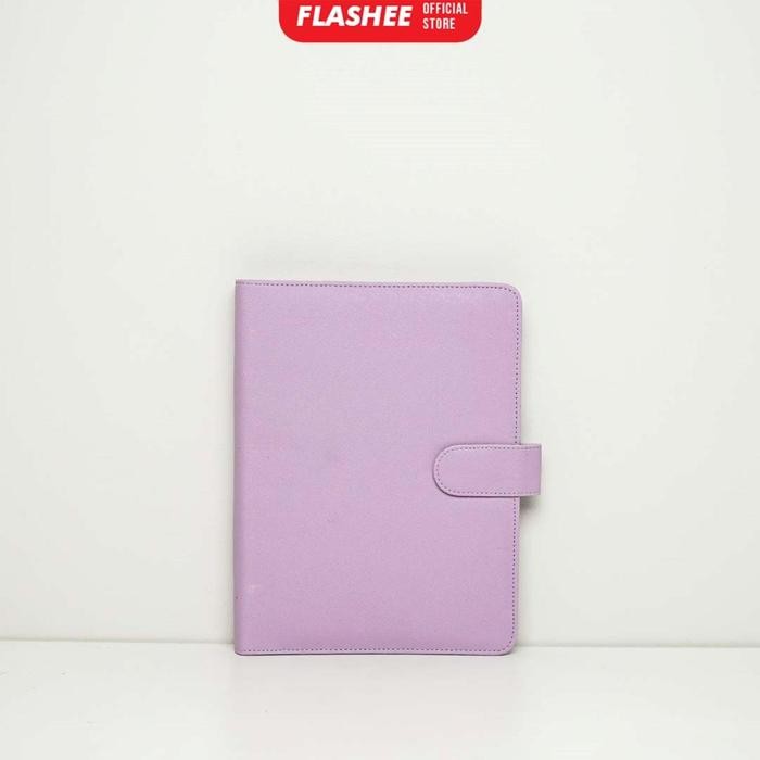 

FLASHEE EKSKLUSIF BINDER EKSKLUSIF POLOS 20 RING ORGANIZER UKURAN A5 WARNA UNGU LILAC KODE 547