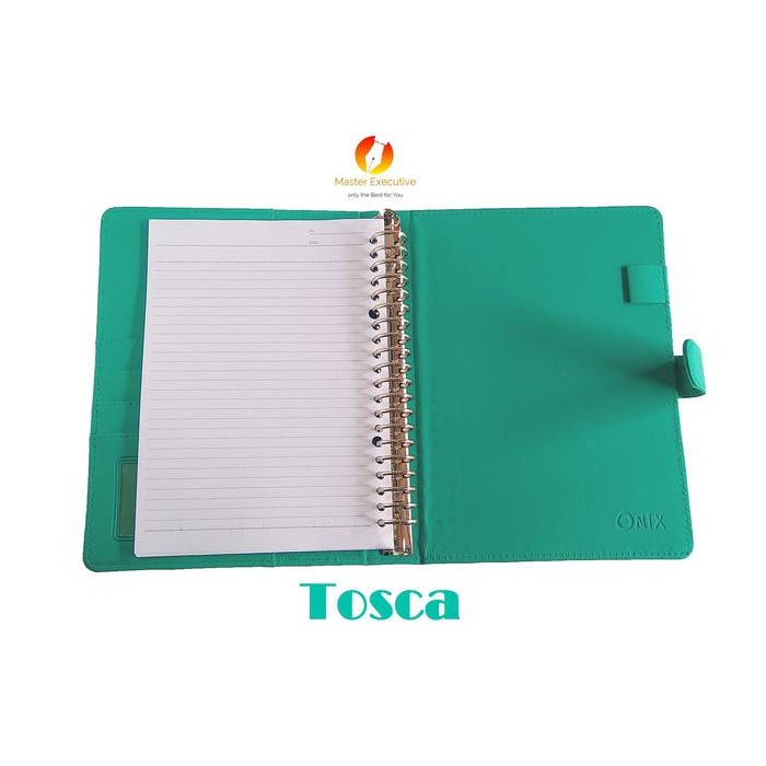 

ONIX HIJAU TOSCA BINDER KULIT KANCING EXCLUSIVE 20 RING A5 CAMPUS KODE 1392