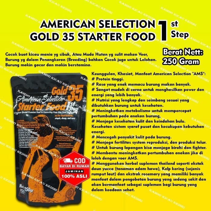 READY VOER AMS Gold 35 Starter Food 1st Step(Voer Halus)