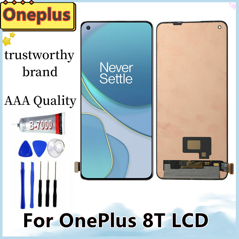 100% Test AMOLED Display Replace 6.55"For OnePlus 8T LCD Touch Digitizer Screen Assembly KB2001 KB20