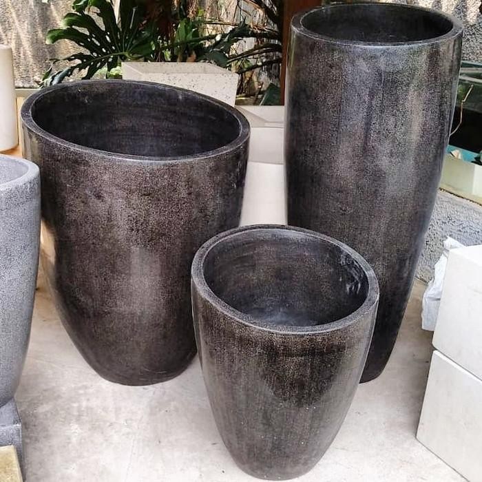 Pot teraso tanaman hias set terrazzo semen Kode 809