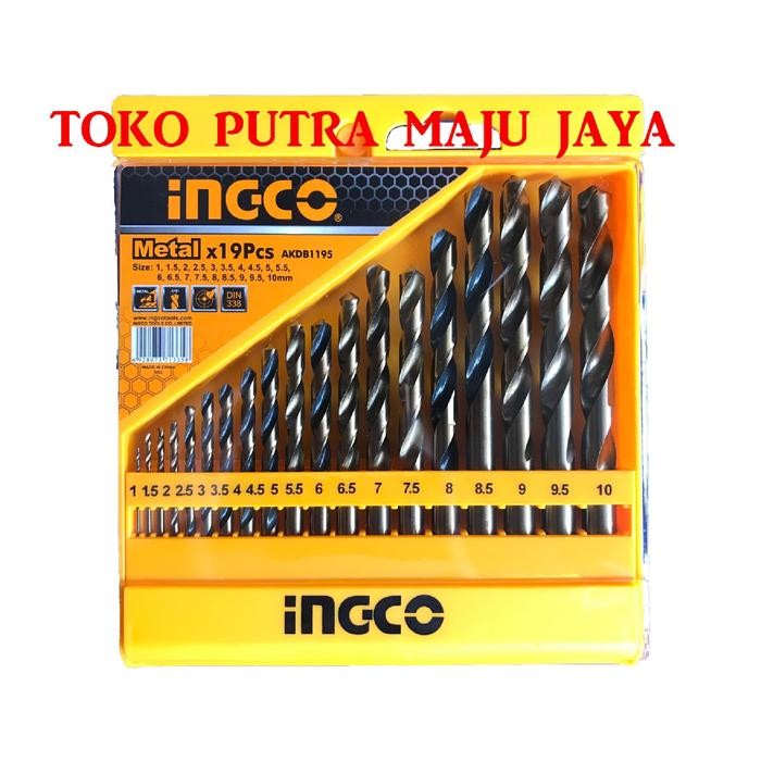 Ingco Set 19 Pcs Mata Bor Besi Metal INGCO / 1mm - 10mm