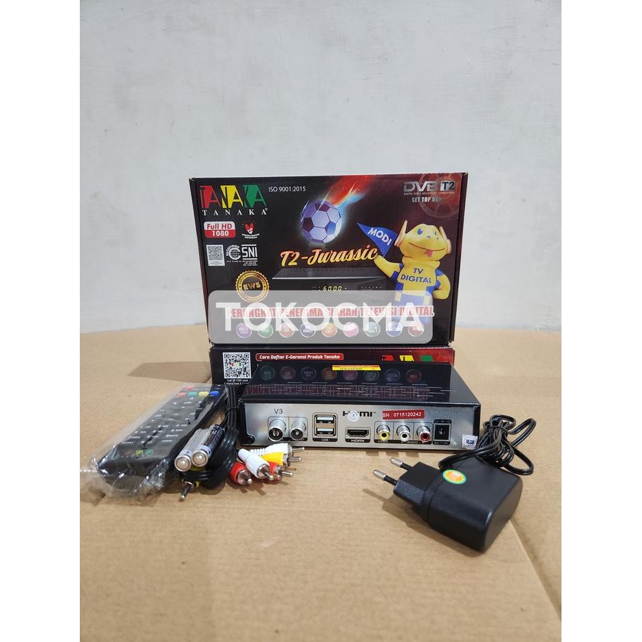 Langsung diproses TANAKA T2 JURASSIC Set Top Box Digital TV Receiver Full HD STB WiFi HDMI Youtube