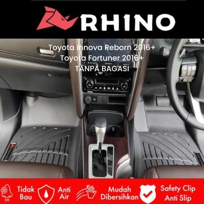 Rhino 3D custom fit carpet Toyota Innova reborn Fortuner karpet mobil