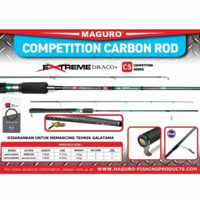 Stik / Joran Maguro Extreme Draco 180 7-17Lb - 8-20Lb - Original
