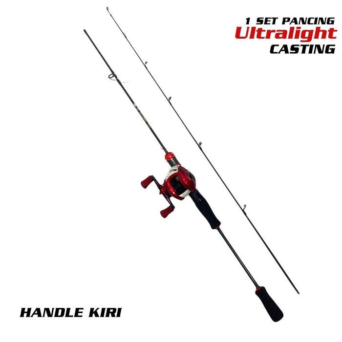 Paket Joran Pancing Casting Action Ul Solid Tip Carbon Alat Fishing Joran Ultralight Paket Reel