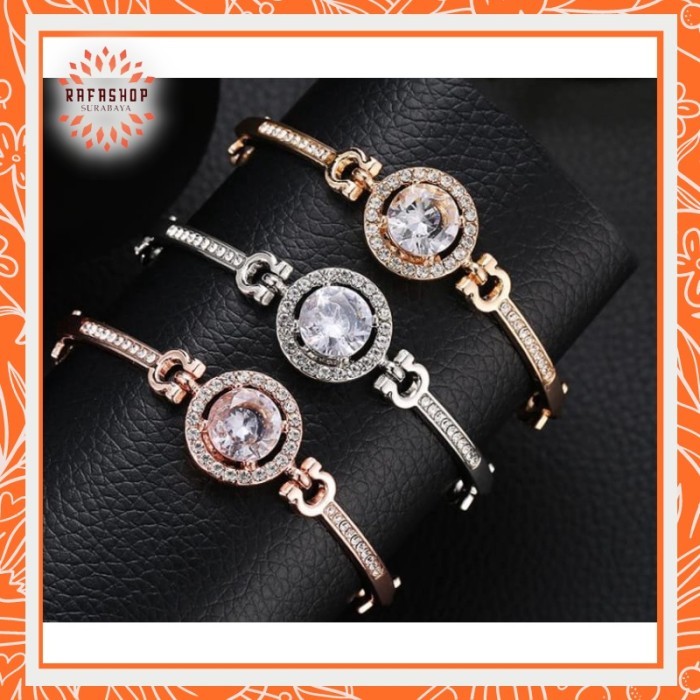 (Expert) FAVORITE ACC129 Gelang Berlian Imitasi Semi Rantai 10gr