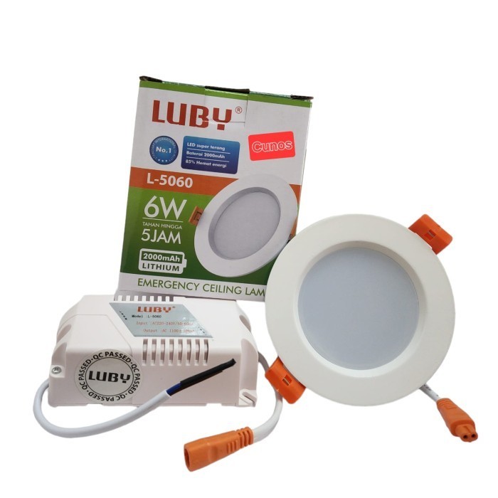 Lampu Downlight Plus Emergency 6 Watt Luby L-5060
