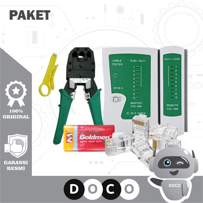 Paket Tang Crimping Tool Rj45 Lan Tester Toolkit Tool Network Repair