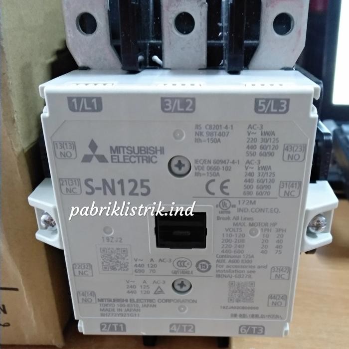 MAGNETIC CONTACTOR S-N125 SN 125 SN125 COIL 220V MITSUBISHI ORIGINAL
