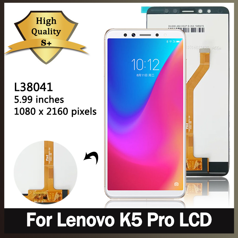5.99"Original For Lenovo K5 Pro LCD L38041 Display Screen Touch Panel Digitizer Assembly k5Pro Displ