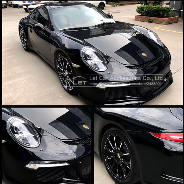 High glossy Black Gloss Black Vinyl Car Decal Wrap Sticker Black