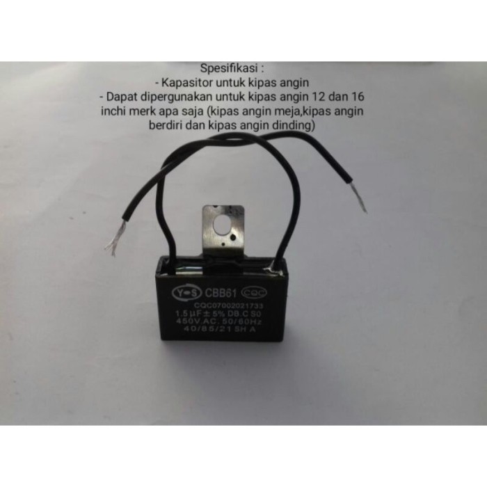 (Expert) Kapasitor Capasitor Kipas Angin 12" 16" Inch Inchi Meja