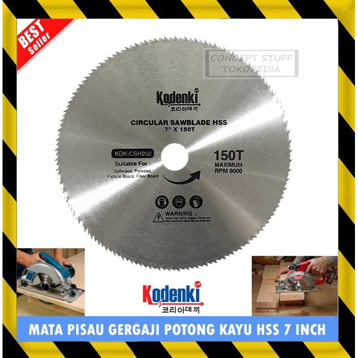 PREMIUM KEPALA MATA PISAU GERGAJI MESIN POTONG KAYU CIRCULAR SAW BLADE 7 INCH