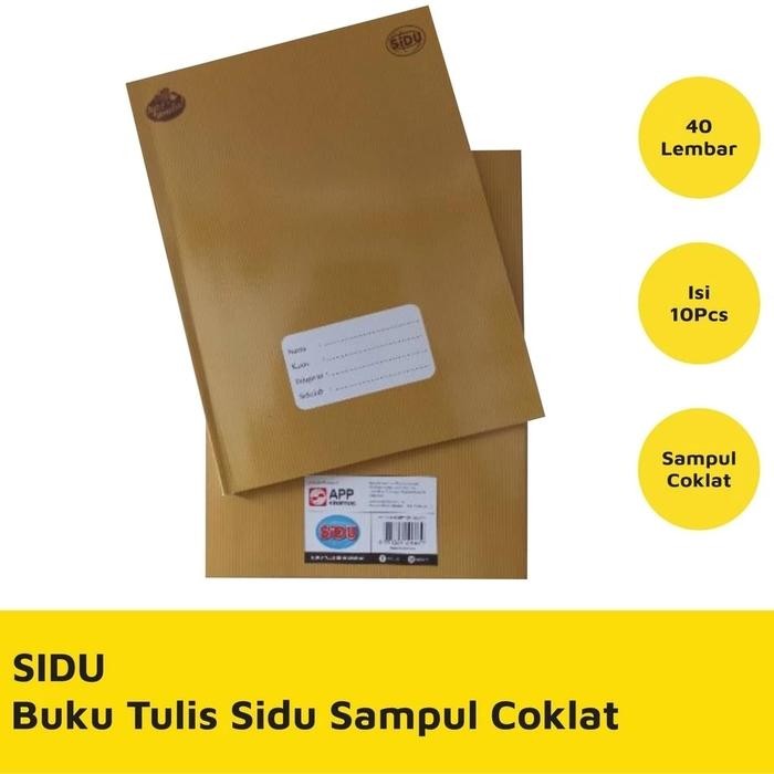 

Buku Tulis Sidu Sampul Coklat 1pak isi10 40lembar