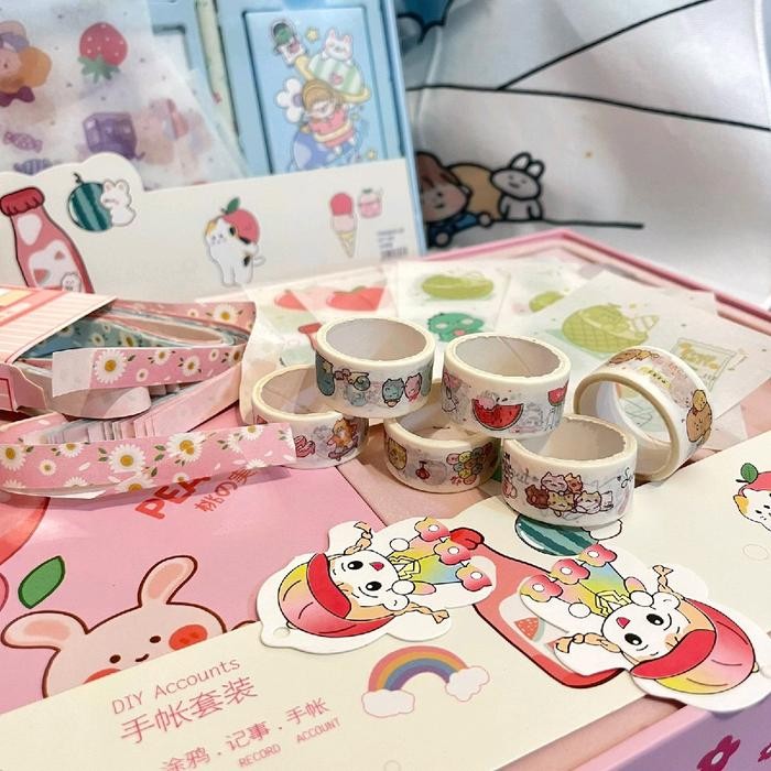 

[Deli Atk] Paket Alat Tulis 7 In 1 Buah Buahan Peach Alat Tulis Lengkap Stationery Stationery