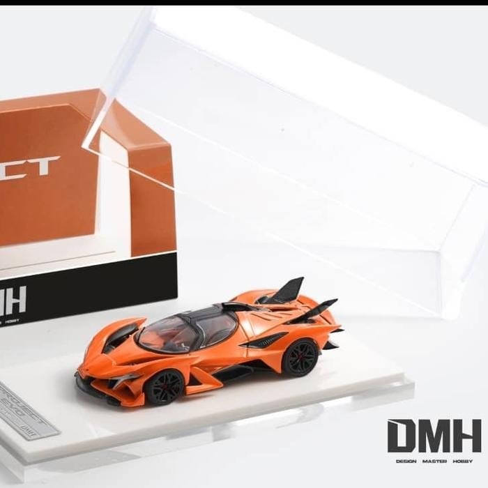 DMH 1:64 Orange Project Evo Racing Sports Model Diecast Metal Car