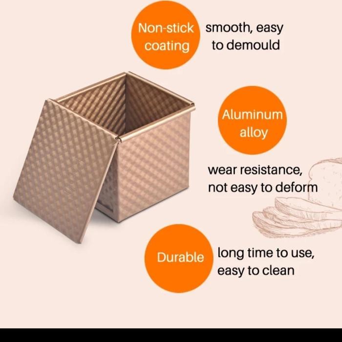 

Bakest Loyang Roti Tawar Corrugated Loaf Pan Import Non-Stick Gratis Ongkir