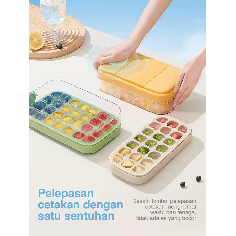 

Ecoco Quantitative Ice Cube Tray - Cetakan Es Batu Food Grade Es Kulkas Rumah Kotak Es Buatan