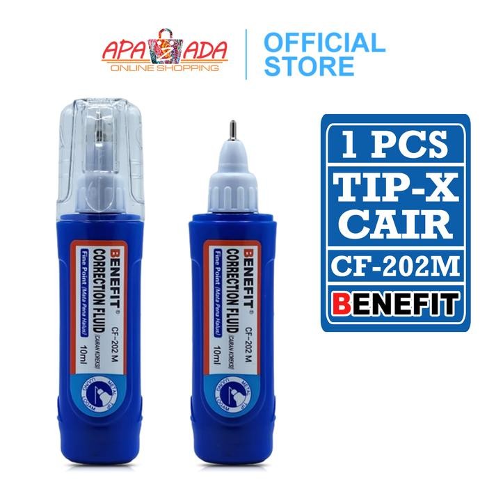 

Apazada Correction Fluid 10ml / Tip Ex Cair / Tip X Correction Pen CF202M Metal ationery Tipex