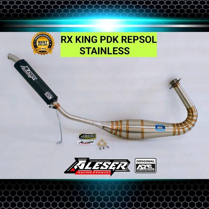 Knalpot Rx King Pdk Repsol Stainless Original Aleser Exhaust Motorcycle Silincer Powder Coating