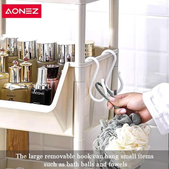 AONEZ RAK DAPUR PAGAR TINGGI RAK BUKU RAK SUSUN RAK SERBAGUNA PLASTIC