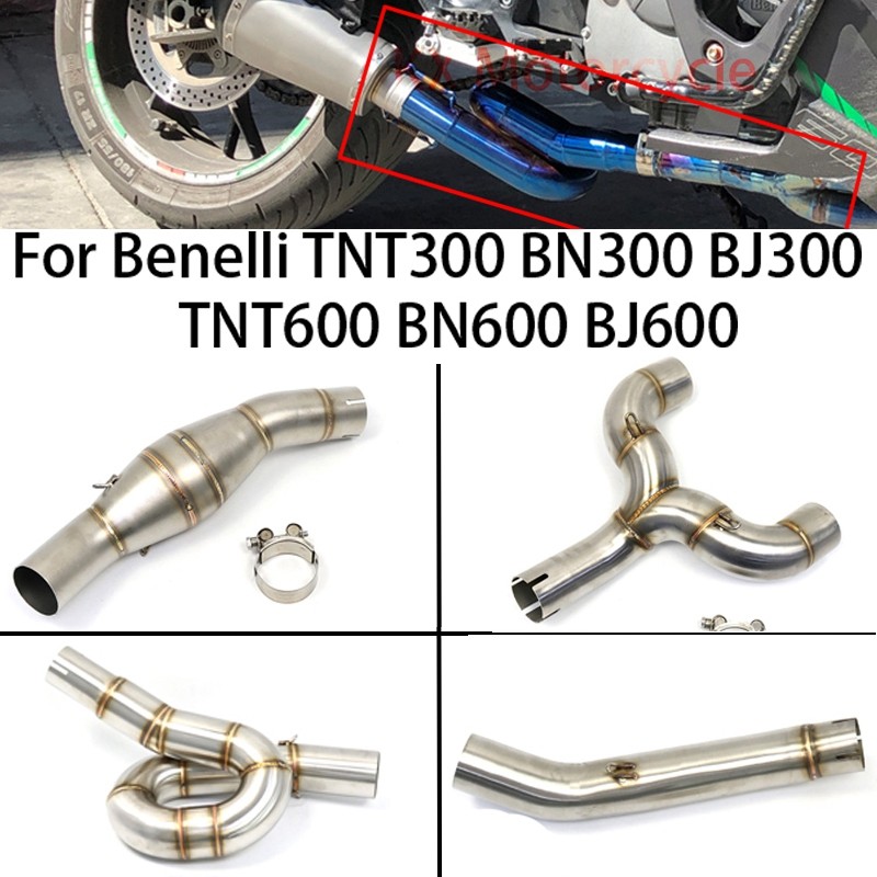 For Benelli BN300 TNT300 BJ300 BN600 TNT600 BN600 Motorcycle Exhaust Front Pipe Muffler Middle Link
