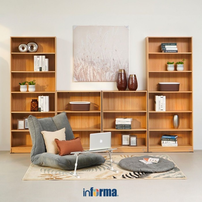 INFORMA - BOOKCASE - PABLO RAK BUKU 6 TINGKAT - OAK