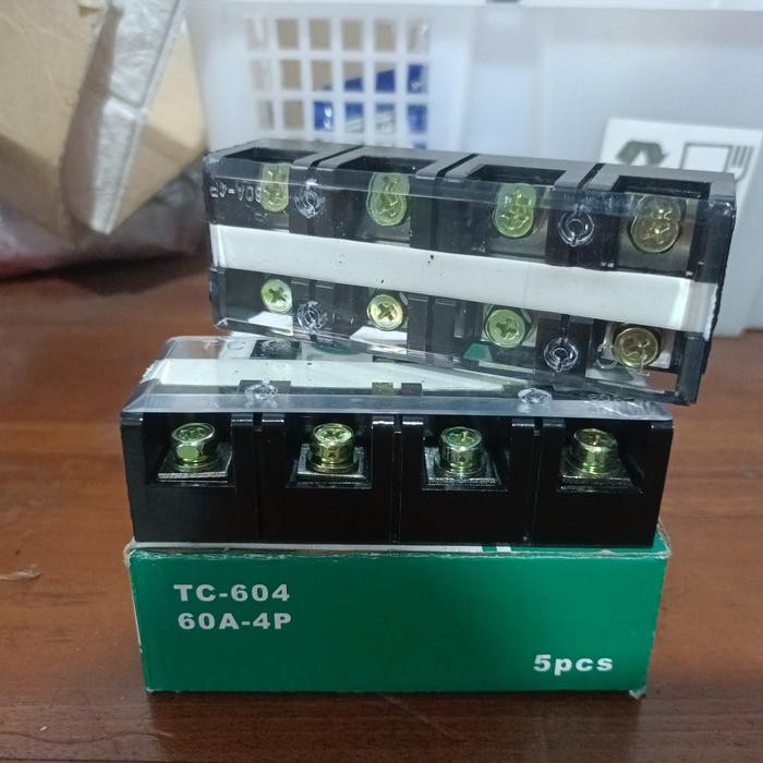 Terminal 4P 60A Terminal Block Terminal Blok 4Pin 60A Tc-604 4P60A