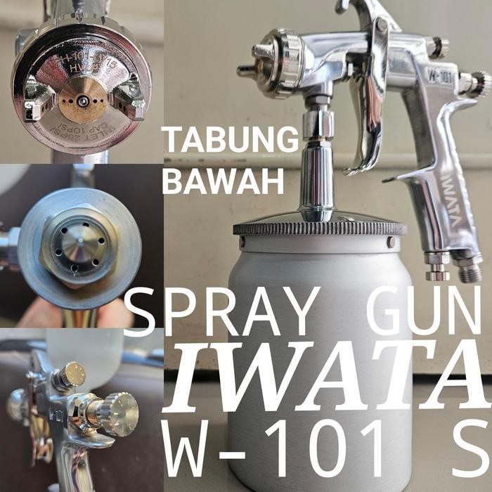 SPRAY GUN W101 S IWATA TABUNG BAWAH