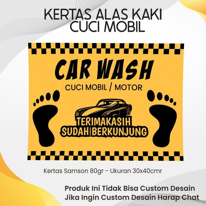 

Kertas Alas Kaki Cuci Mobil - 30x40cm - Samson 80gr *Isi 100 Lembar