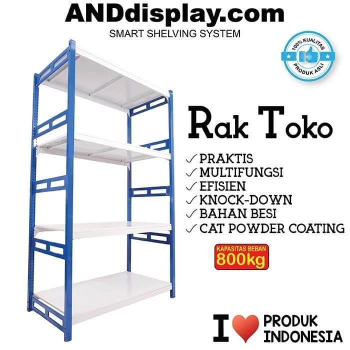 AMBALAN RAK GUDANG BESI BOLTLESS L. 60 X P.120 CM SHELVING ANDDISPLAY