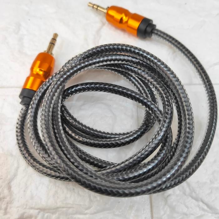 Kabel Aux 1M Jack 3.5Mm Gold Plate Snake Cable Kabel Ular Jack Gentong