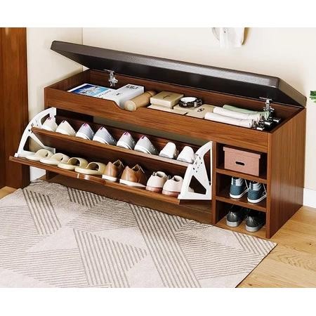 Rak Sepatu Sofa / Lemari Sepatu Kayu / Lemari Sepatu Dengan Dudukan Sofa