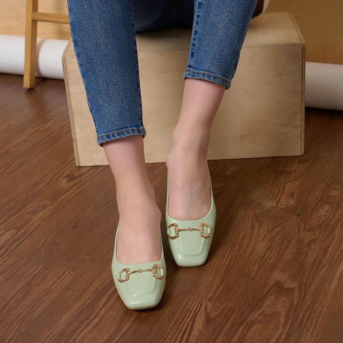 Ncy Shoes Sepatu Wanita Georgia Flatshoes Warna Hijau