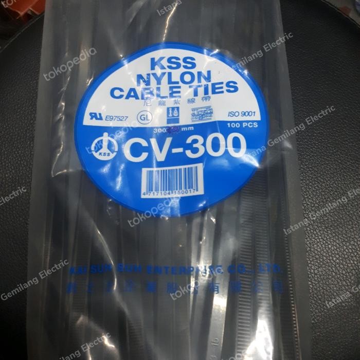 

Cable Ties Kss Lt-300 X 7.6 Mm Per Pack 100Pcs - Hitam