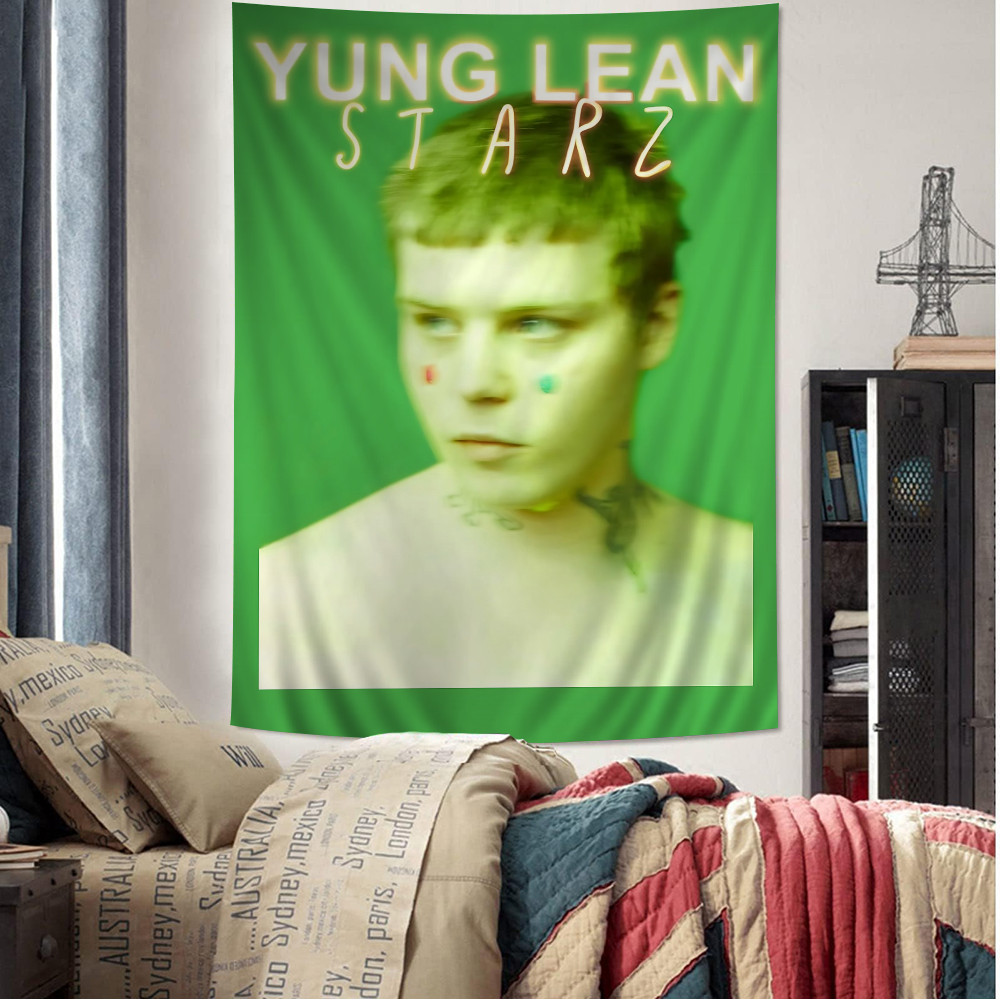 Rapper Y-Yung L-Lean Anime Tapestry Hippie Flower Wall Carpets Dorm Decor Cheap Hippie Wall Hanging