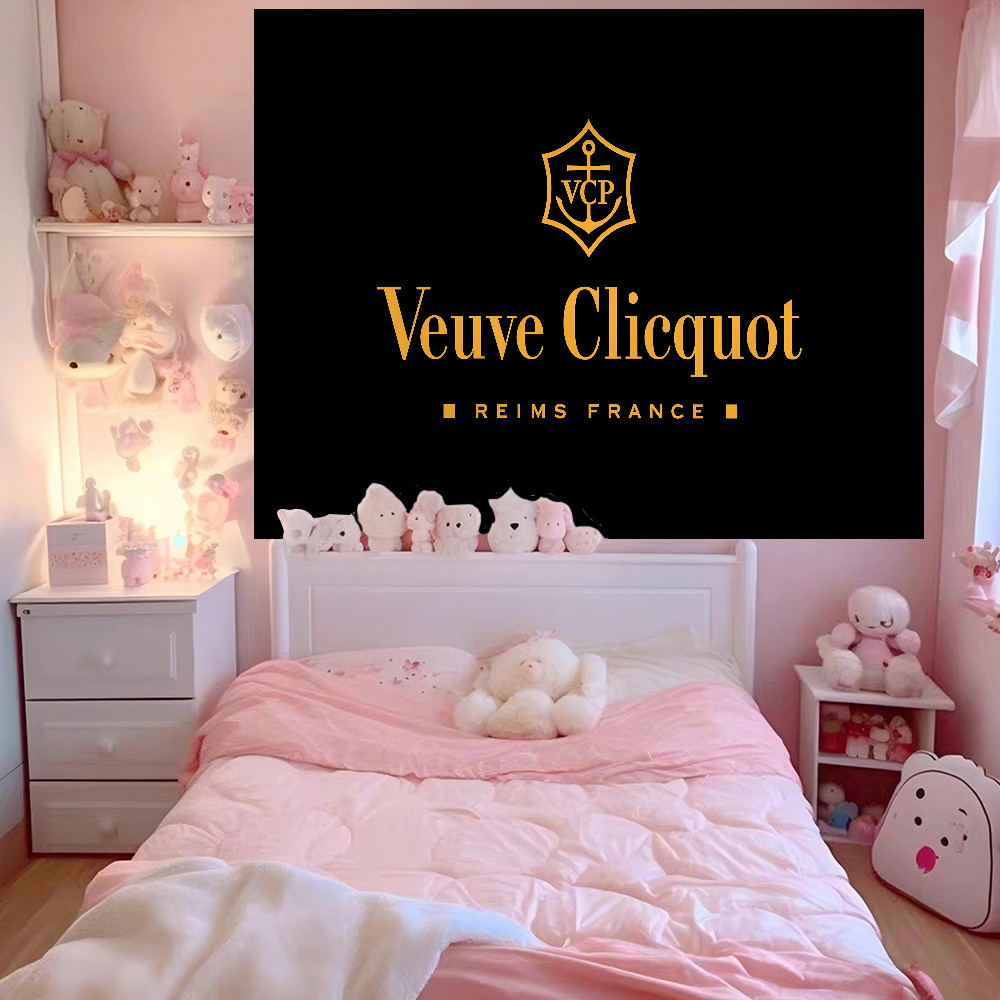 V-Veuve C-Clicquot Colorful Tapestry Wall Hanging Hanging Tarot Hippie Wall Rugs Dorm Wall Art Decor