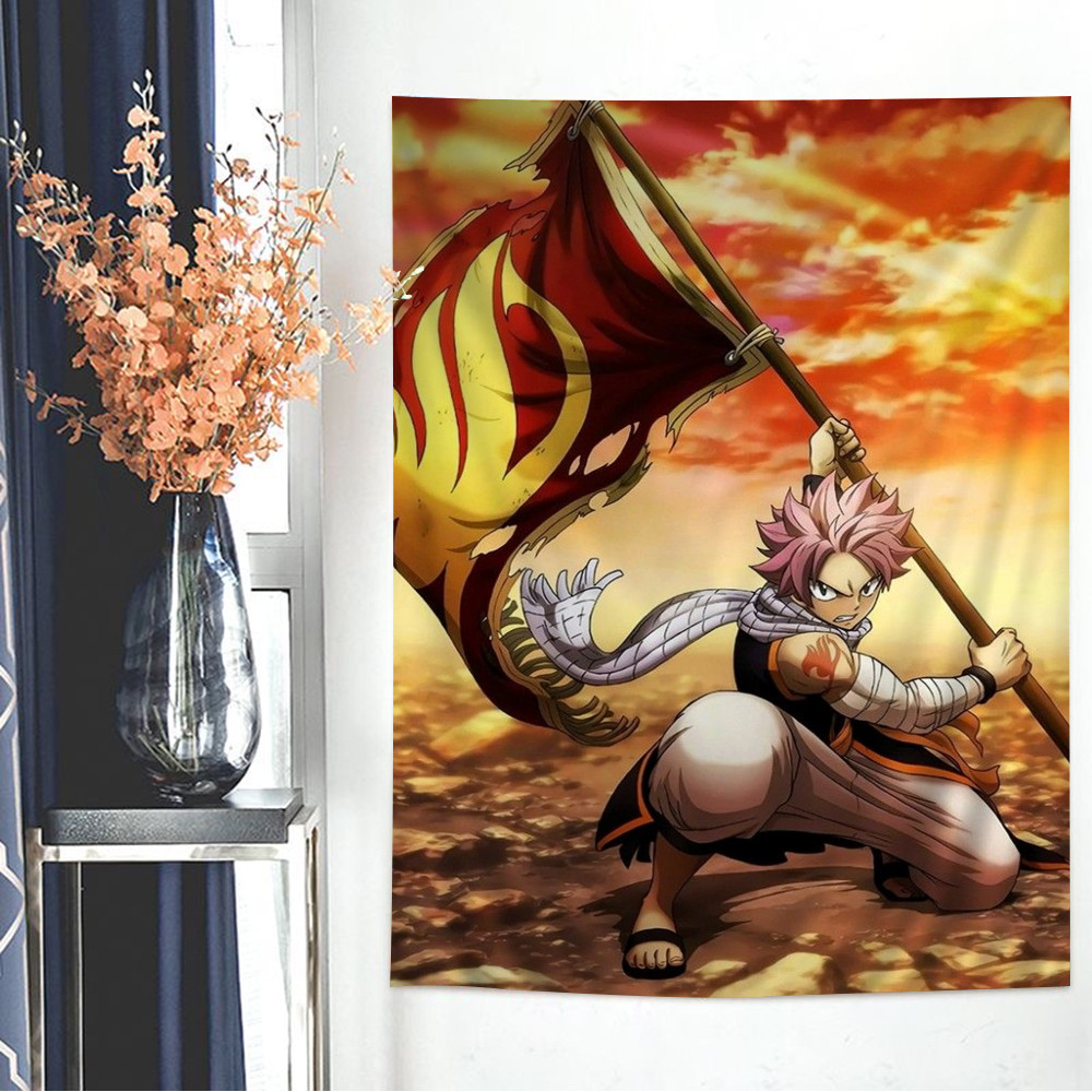 Fairy Tail Anime Anime Tapestry Hanging Tarot Hippie Wall Rugs Dorm Home Decor