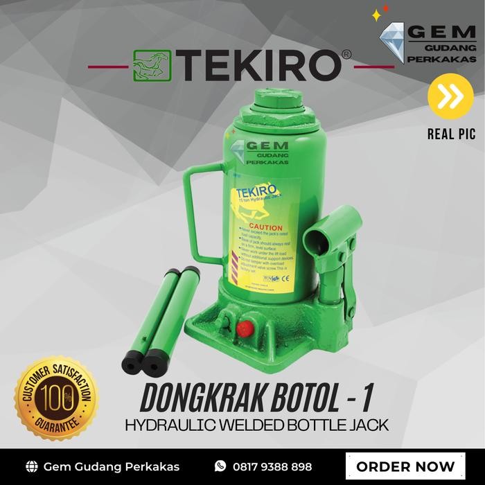 TEKIRO HYDRAULIC WELDED BOTTLE JACK / Dongkrak Botol -1 Kapasitas 2 TON ( AU-BJ1909 ), 4 TON (