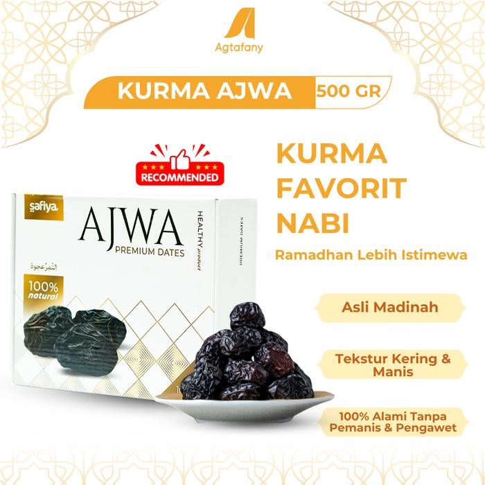 

New Kurma Ajwa 500 gr Super Premium Kurma Nabi Asli Madinah Original