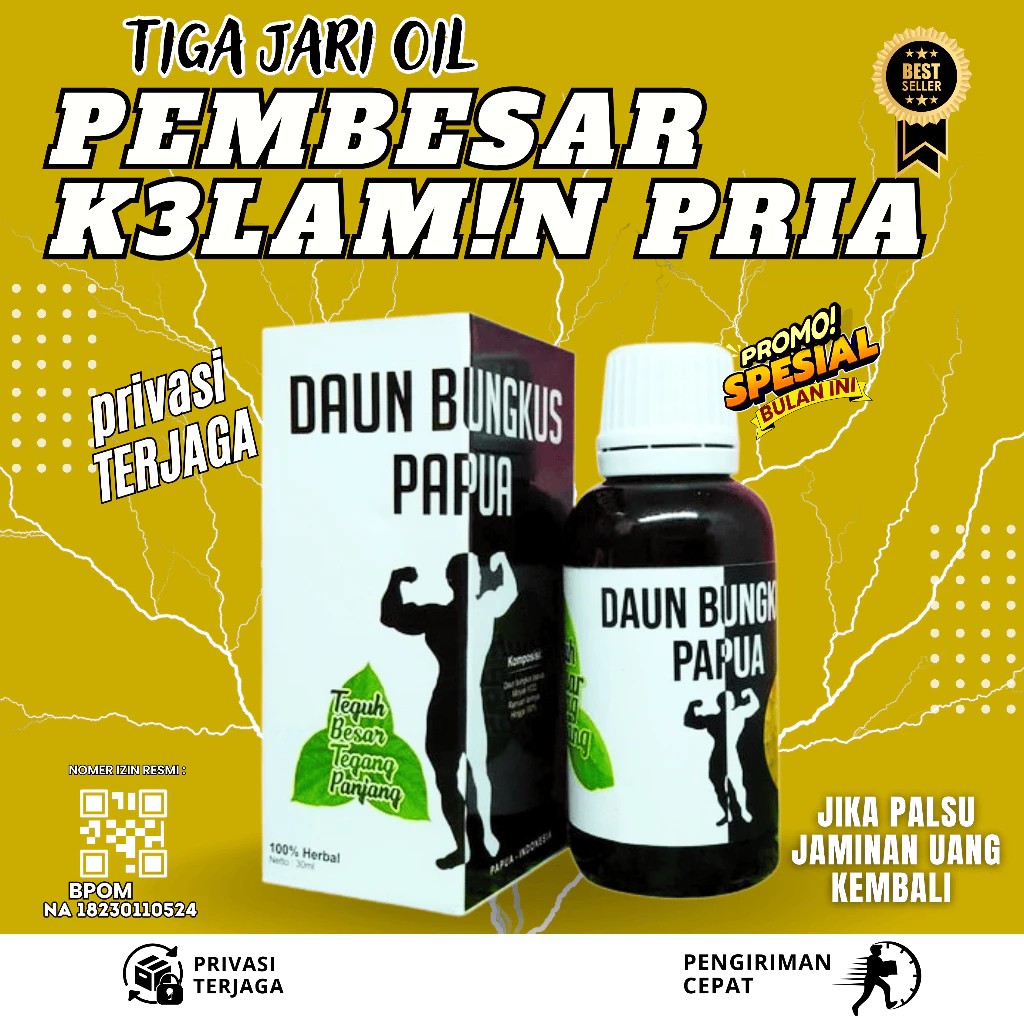 DAUN TIGA JARI HERBAL OBATPEMBESAR TRADISIONAL PAPUA DAUN BUNGKUS 100% ORIGINAL