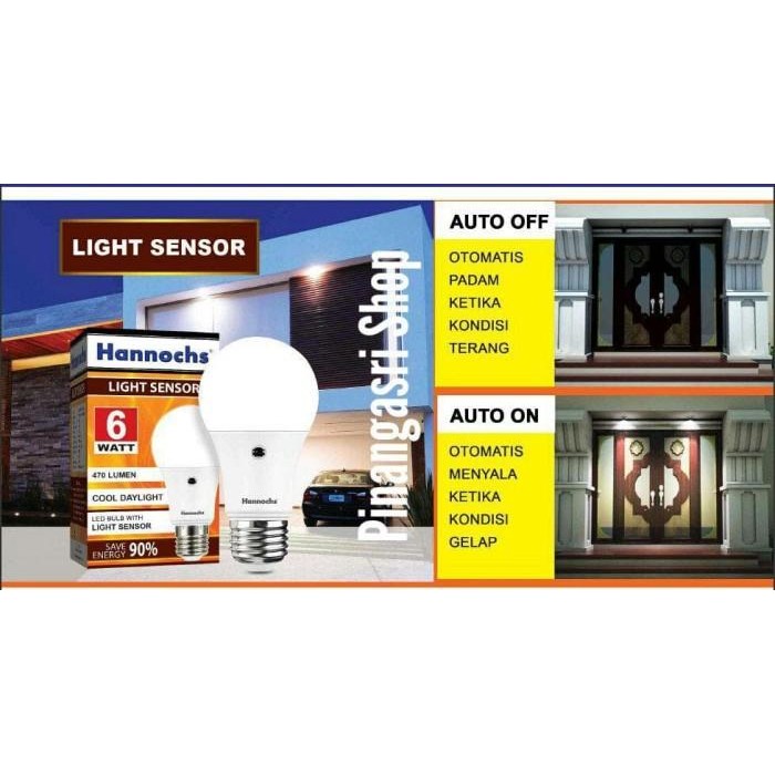Expert Lampu LED Sensor Cahaya Hannochs 6 watt light sensor 6w hannoch