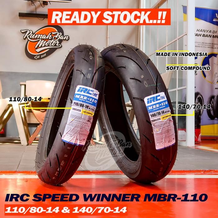 IRC SPEED WINNER MBR-110 110/80-14 140/70-14 BAN AEROX SOFT COMPOUND