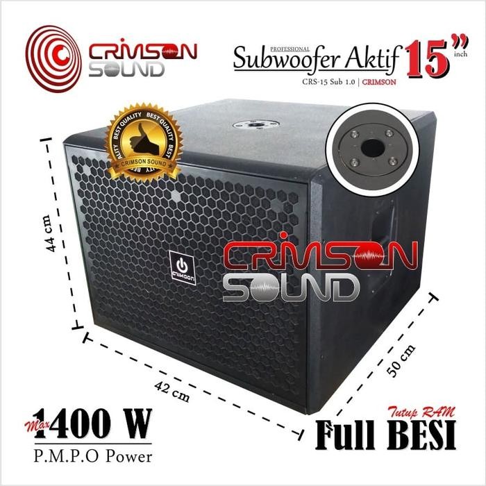 Subwoofer Aktif 15 In Crimson Crs-15 Sub1.0 Fessional Subwoofer