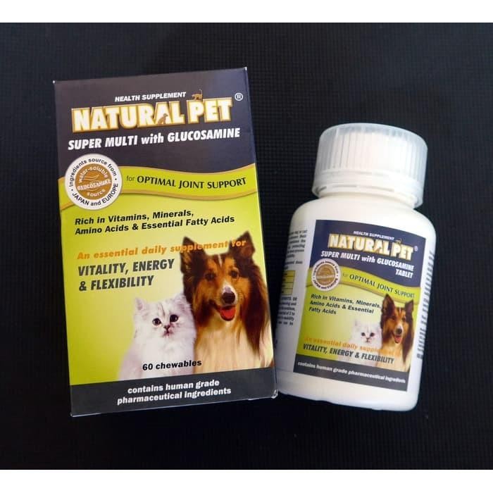 Naturalpet Vitamin Glucosamine Suplemen Tulang Sendi Anjing Kucing Tua