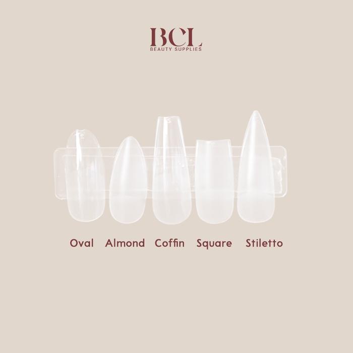 RIGEL Soft Nail Tips 500pcs Almond Coffin Stiletto Square Oval
