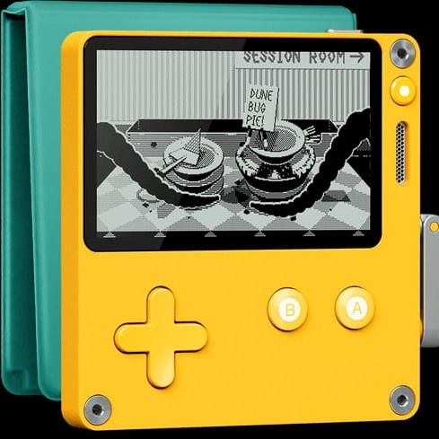 Playdate Playdate - Konsol Game Handheld 2.7 Inci, 4GB eMMC, Baterai 8 Jam, Kontrol D-pad dan Crank